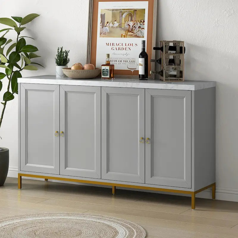 Sideboard with Extra Large Storage Space and Metal Handles