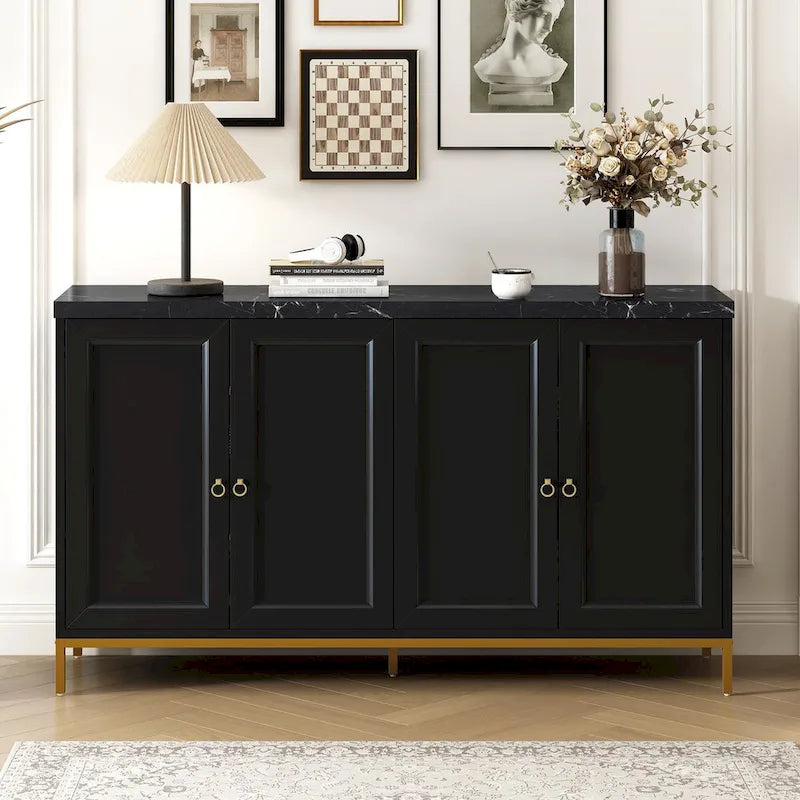 Sideboard with Extra Large Storage Space and Metal Handles
