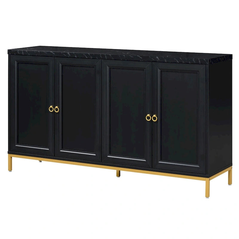 Sideboard with Extra Large Storage Space and Metal Handles